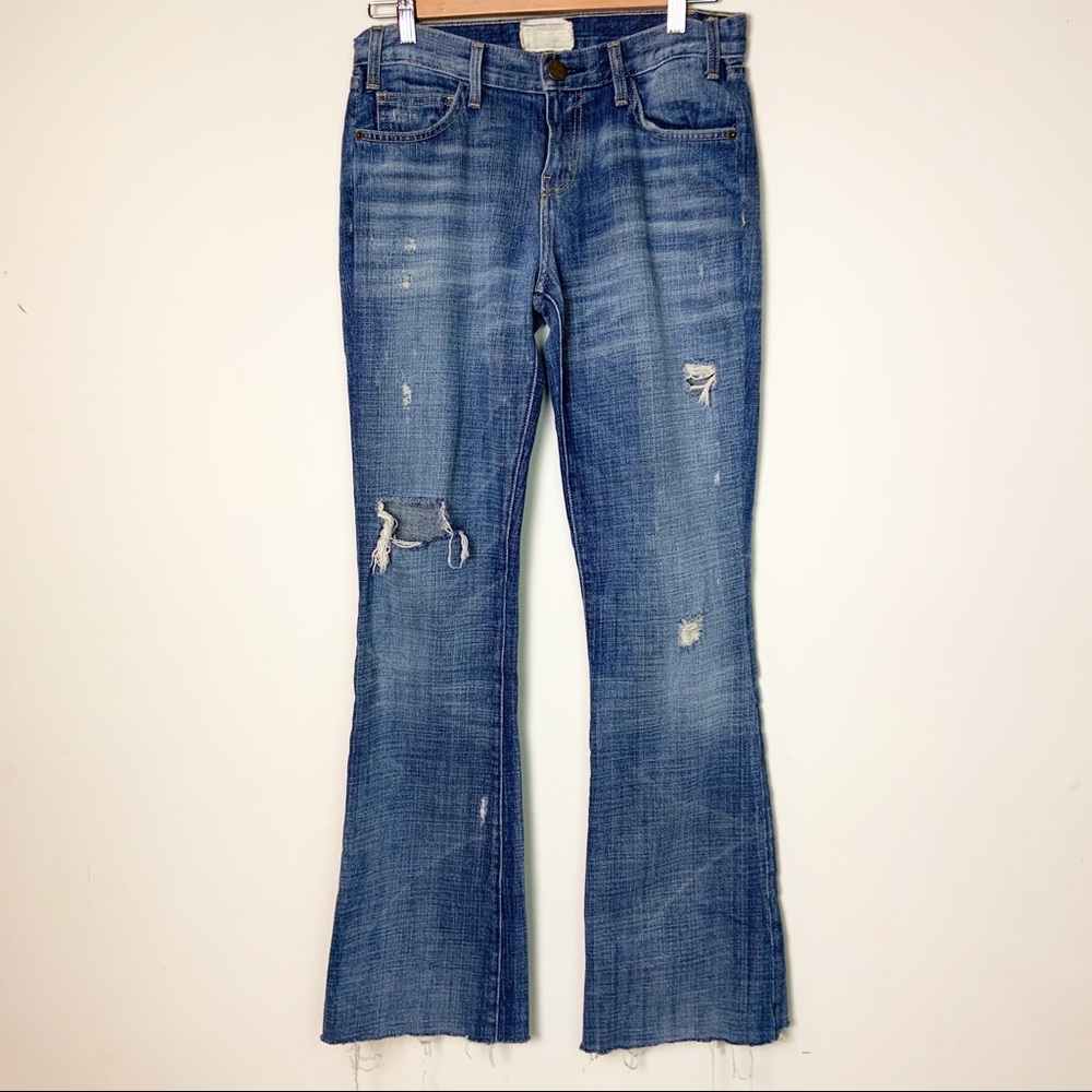 Current/Elliott Relaxed Distress Straight Leg Jean